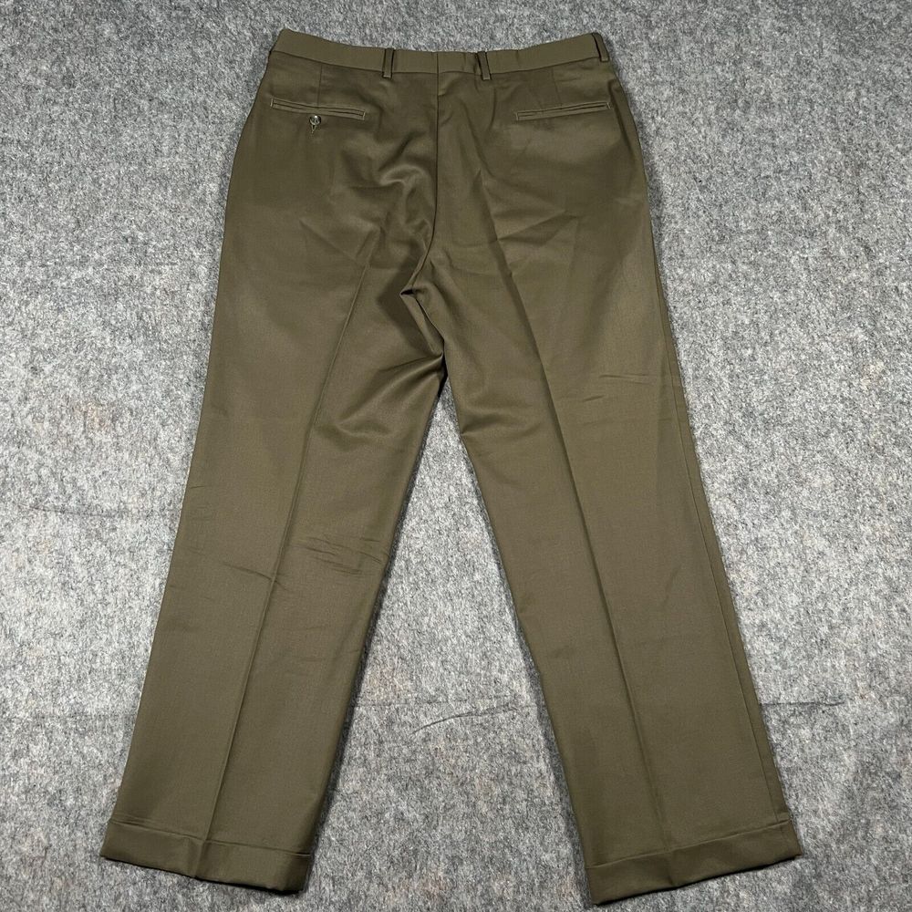 Jos. A. Bank Men's Dress Pants 36x31 Brown Pleated Front Straight Leg - Picture 2 of 7